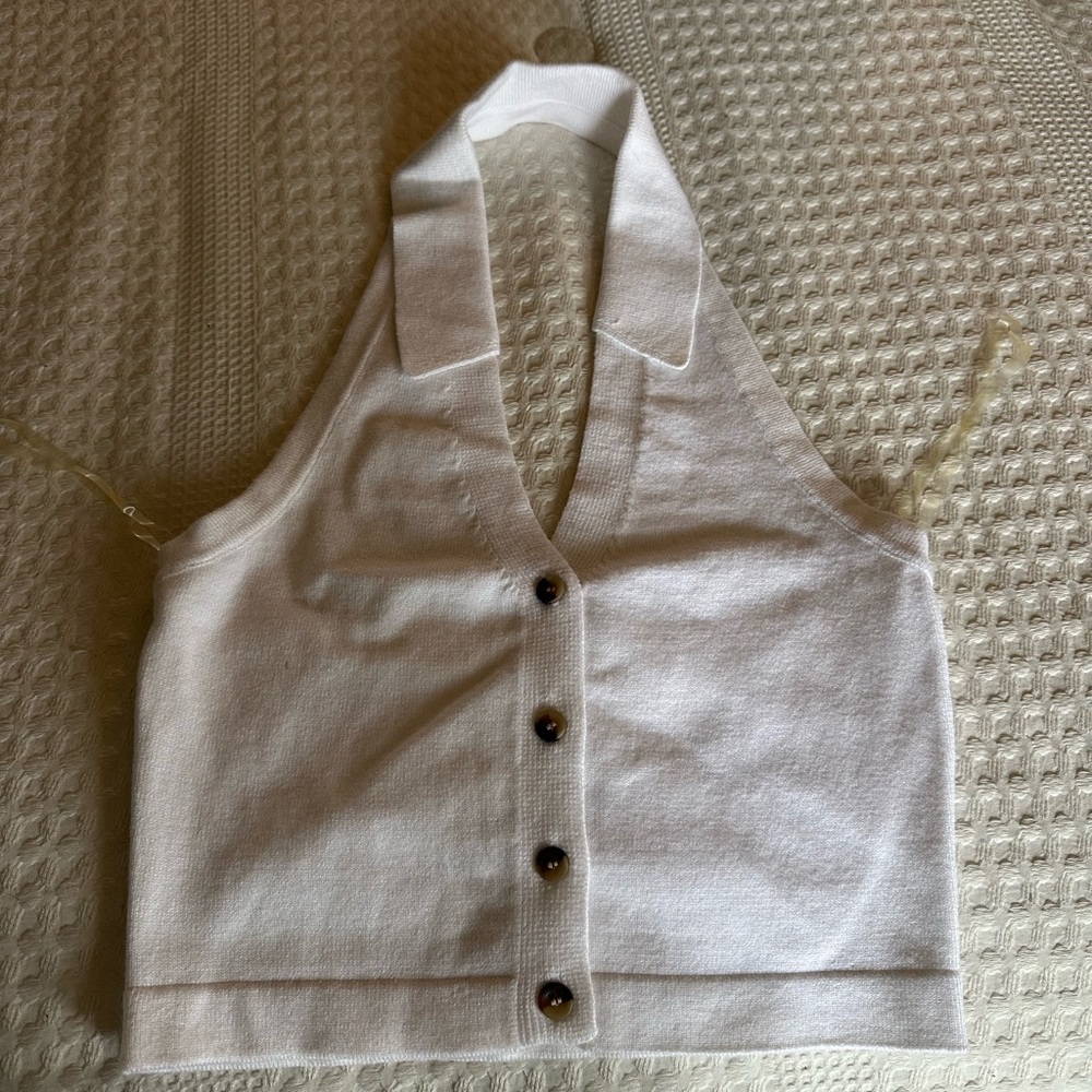 RSQ White Halter Neck Top